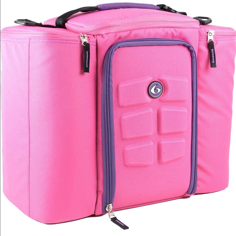 six pack bag pink insulated cooler
